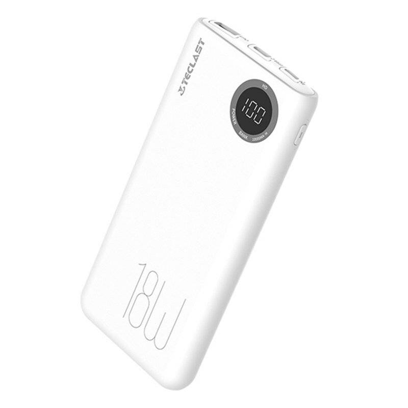 Teclast T100H Pro 10000mAh 18W USB PD QC3.0 Power Bank LED Digital Display för iPhone 13 Pro Max för Samsung Galaxy Note
