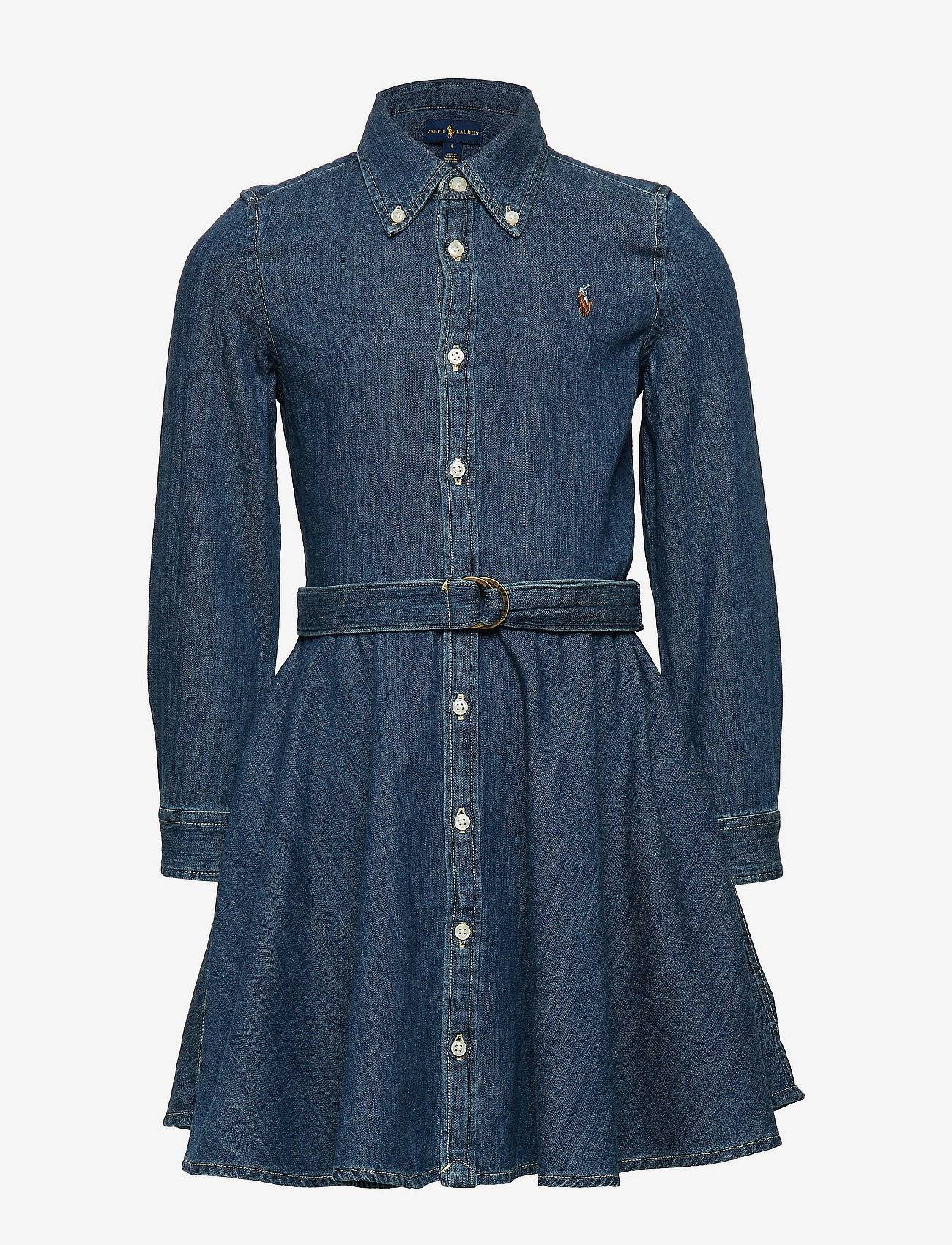 Ralph Lauren Kids Belted Cotton Denim Shirtdress - 124-128