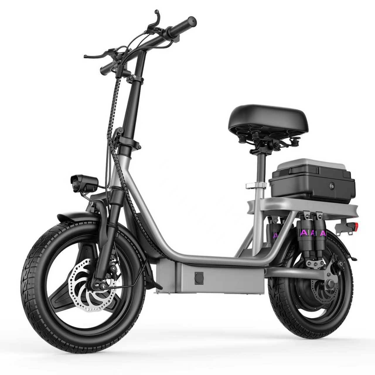 Toofly GQ8 Adult Outdoor Electic Scooter 48V15AH Battery 250W Motor 14 Inch Vacuum tire High Carbon Steel City EScooter grå