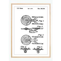 Patentritning - Star Trek - USS Enterprise Poster (50x70 cm)