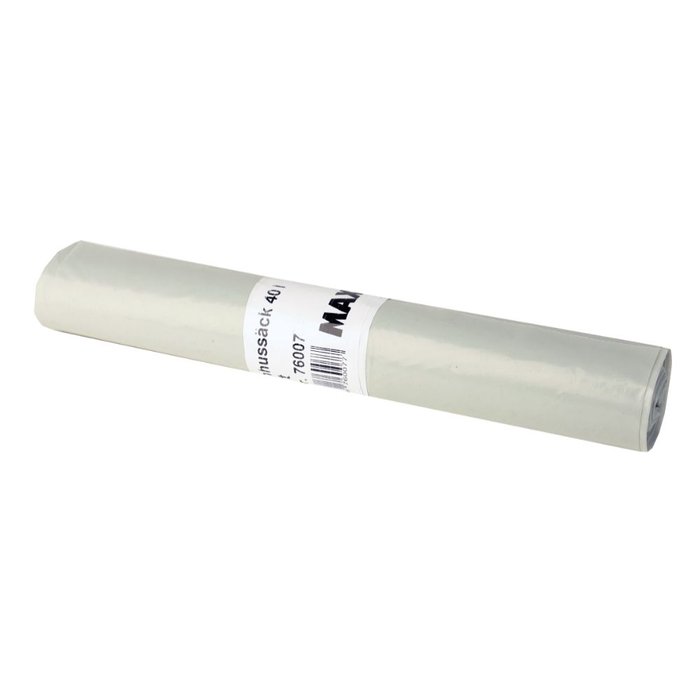 Soppåse 40l 35my vit 10st/rulle