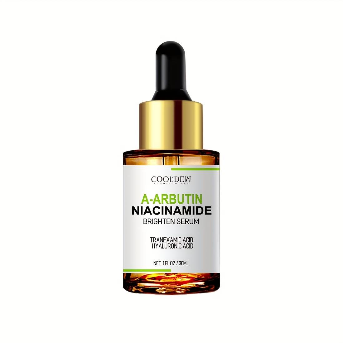TEMU Arbutin Niacinamide Facial Serum With Tranexamic Acid And Hyaluronic Acid | Hydrating Serum To Improve , Light Beige, And Enhance Natural Radiance. Suitable For Men And Women. 1oz/30ml