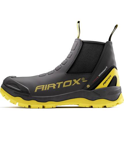 Airtox GLC-R sikkerhedsstøvletter S3S, Sort/Gul, 39