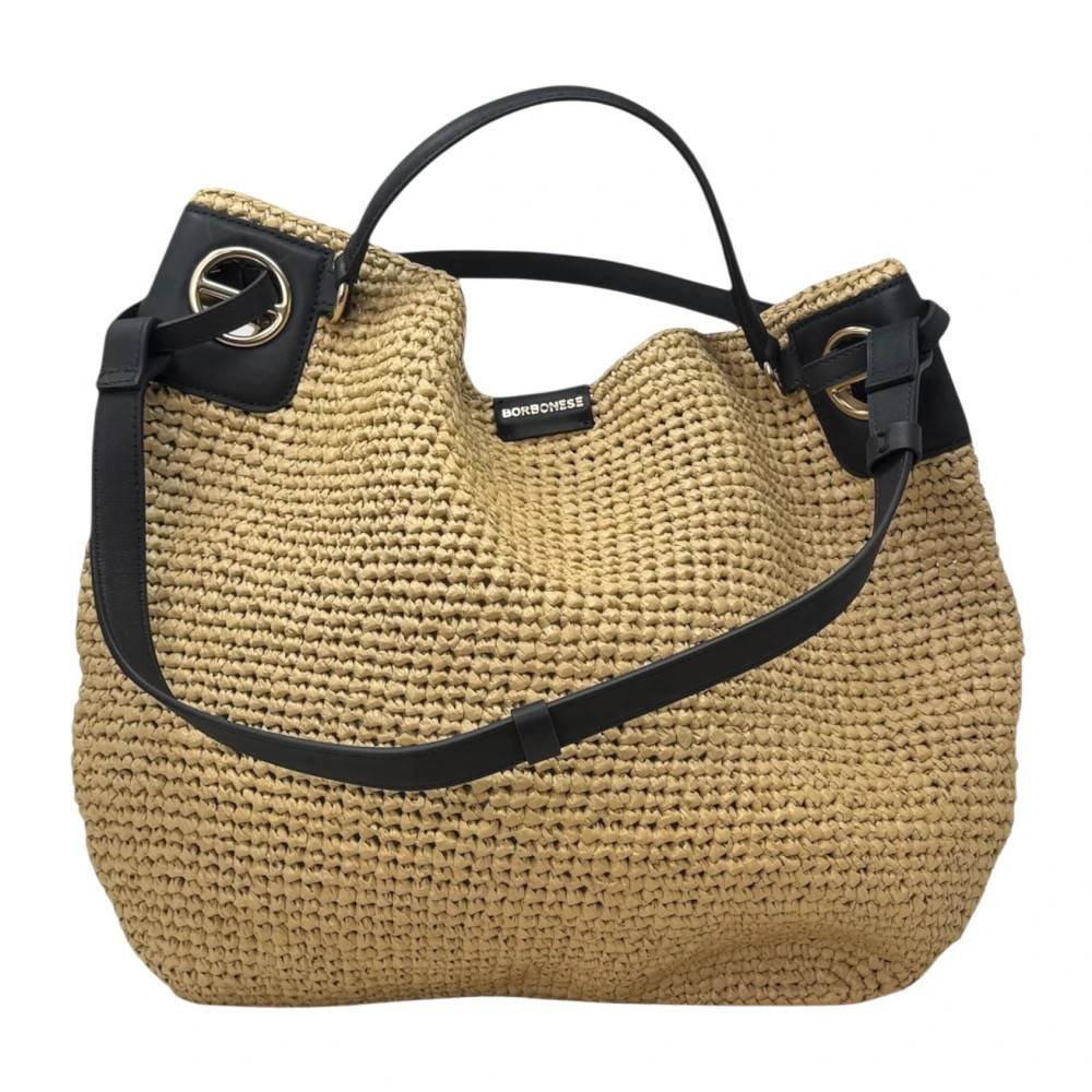 Borbonese London Skuldertaske - Tasker - Dame - Beige - ONE SIZE - Uld
