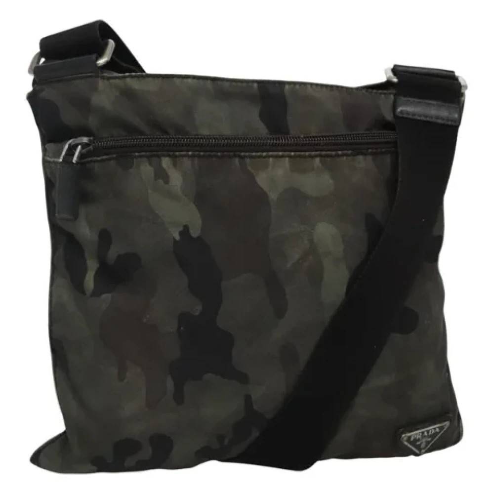 Prada Vintage Pre-owned nylon prada-tasker - Vintage - Dame - Grøn - ONE SIZE - Nylon