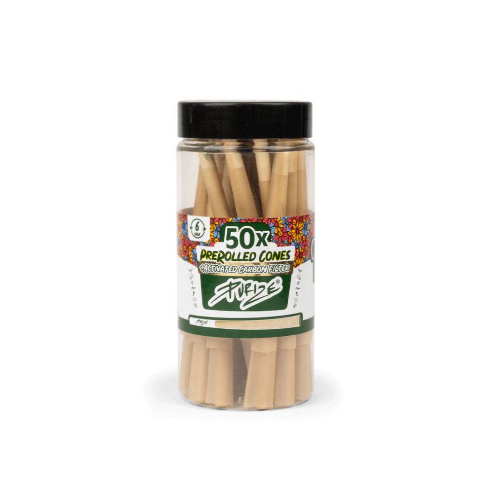 50 Purize® Prerolled Cones | Xtra Slim Size