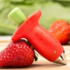 Jordgubbsskalare metall tomatstjälkar plast fruktblad kniv stjälkborttagning pryl jordgubbsskalare köksredskap