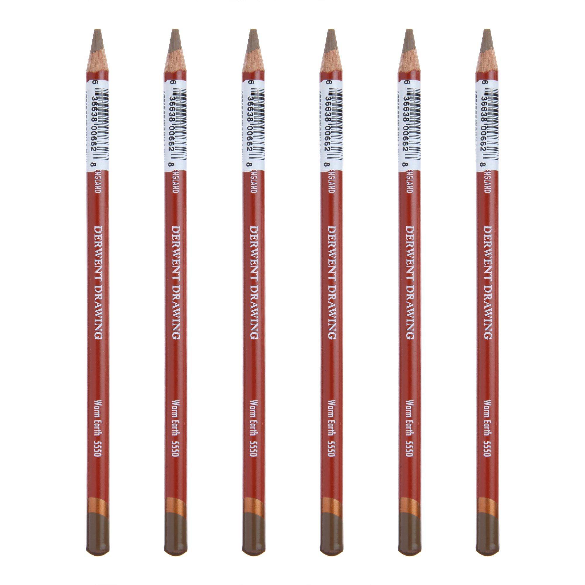 Derwent Colored Drawing Warm Case of 0700682 Pencils, Pencils, Earth, 5550, 6,