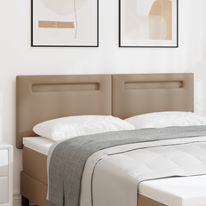 vidaXL Sengegavl Enkel Design Cappuccino 160 cm Kunstlæder