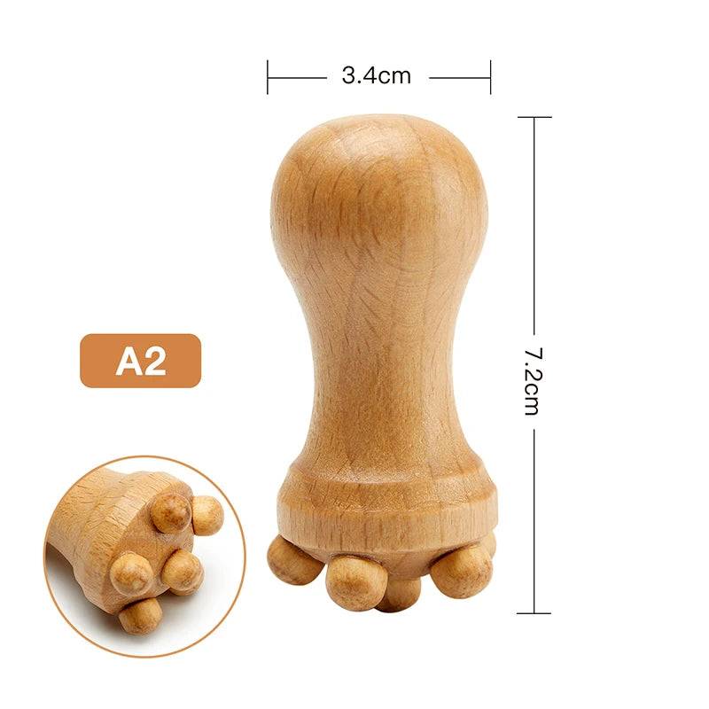 Face Massager Maderoterapia Face Roller Mini Wood - A2