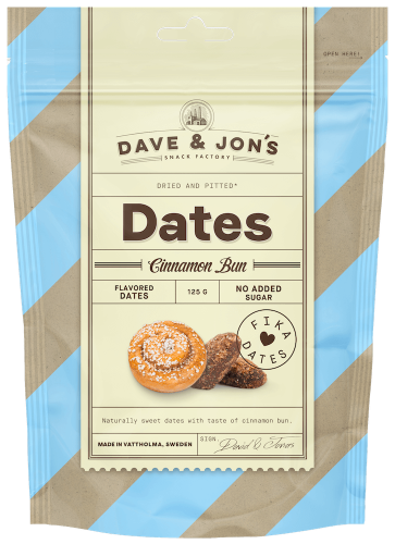 Dave & Jons Dadlar Cinnamon Bun 125g