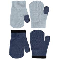 Molo Vantar - Stickad - Kenny - 2-pack - Blue Månen - Molo - 0-3 år - Vantar