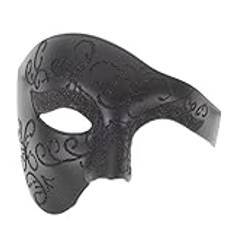 NOLITOY 3 St Halvansiktsmask Maskeradbollsmask Fantomen Av Operamasken Svart Mask Vuxen Mask Halloween Mask För Män Cosplay Masker Cosplay Mask För Män Halvmask Årgång Rekvisita Plast Man