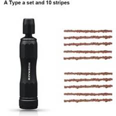 Cykel tubeless däck reparationssats utomhus ridning akut limfri reparation gummi ränder mtb väg cykel däck punktering tätningsmedel - A(uppsättning och 10 ränder)