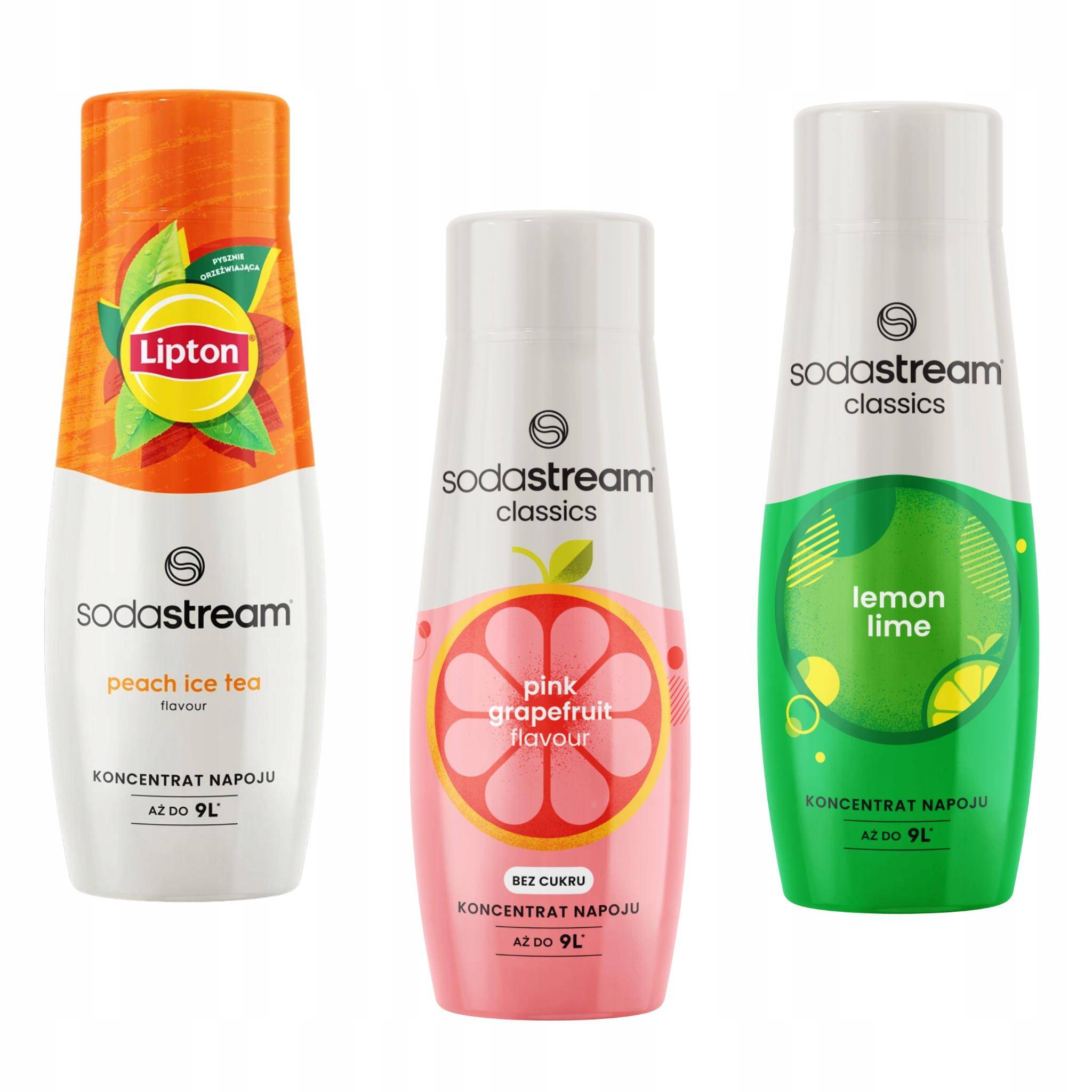 Sodastream Ice Tea Peach + Grapefruit + LemonLime 3-Pack Concentrate Set