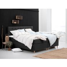 LAMA Premium kontinentalseng inkl. sengeben (B180 x L200 cm, ergo+ topmadras + 10 cm højde, Inkl. Premium Square sengegavl)