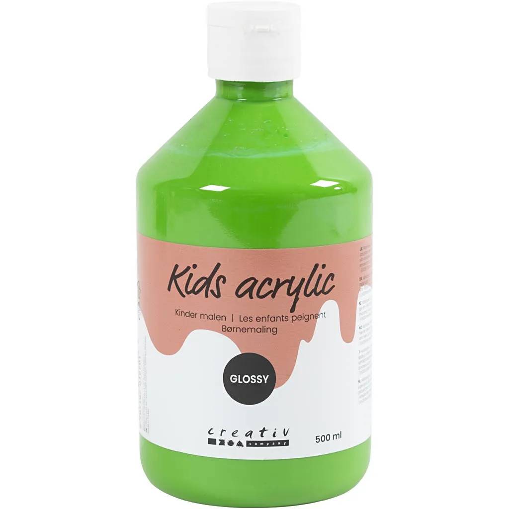 Akrylfärg för Barn Blank - 1 Flaska, 500 ml, Blank, Ljusgrön - A-color - Hobbyfärg för barn - ljusgrön