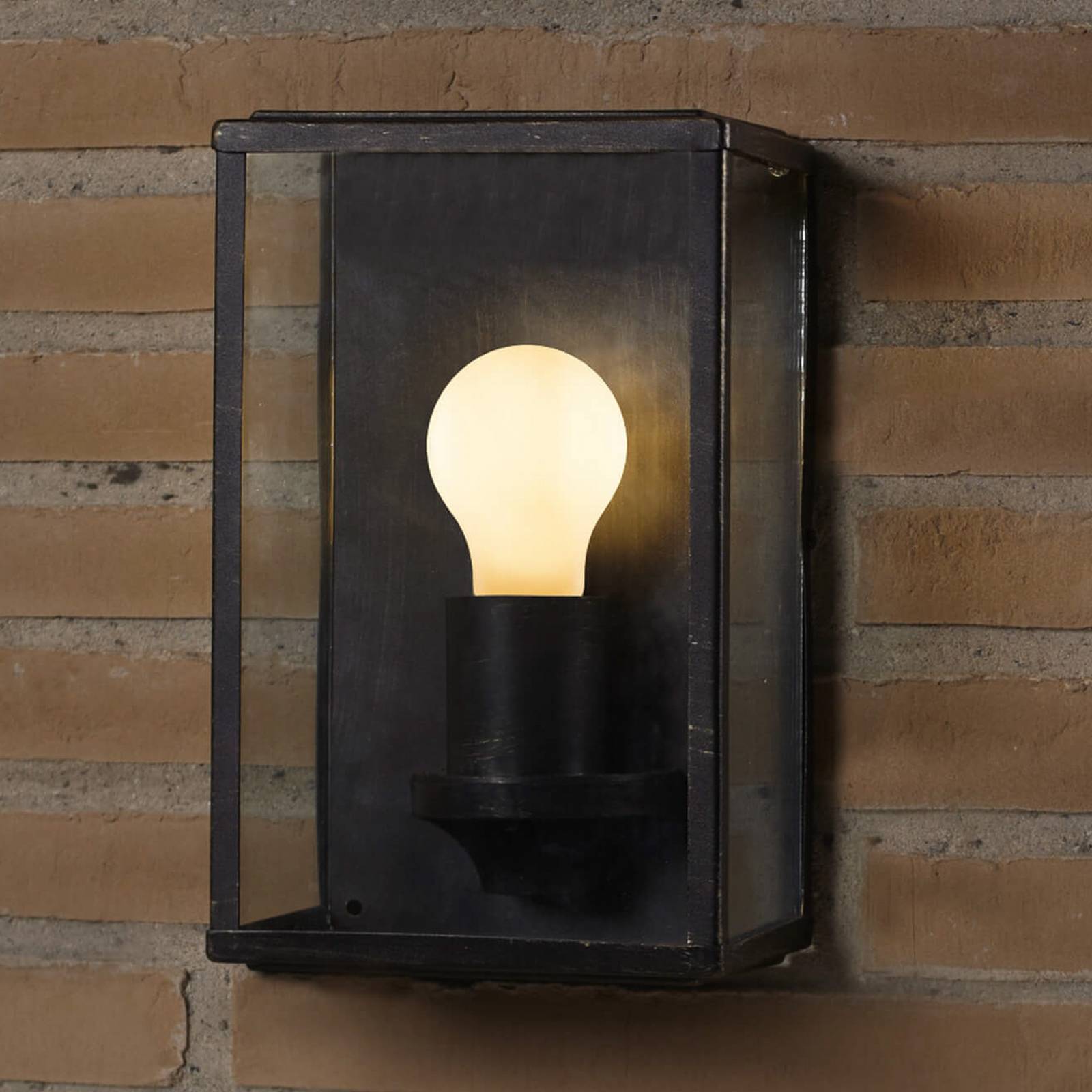 SEGULA Vägglampa utomhus Classic, dimbar, Svart, Rostfritt stål