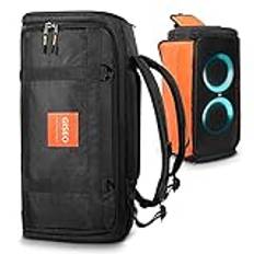 LICHIFIT Förvaringsväska fodral bärbar reseryggsäck för JBL PARTYBOX 310 Bluetooth-högtalare skyddande fodral bärväska skal skinn ärm tygväska, Svart, Kompakt