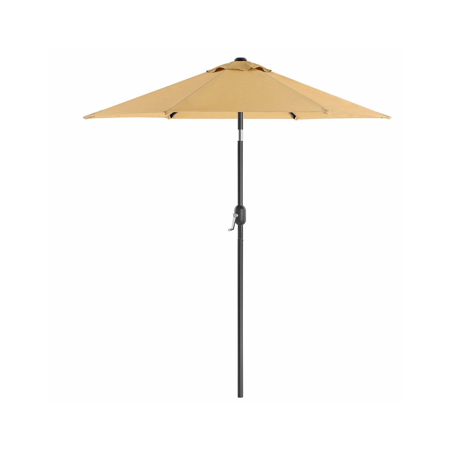 SONGMICS 197 cm Garden Parasol Umbrella, UPF 50+, Sun Shade, 30° Tilt in 2 Directions, Crank Handle for Opening and Closing, for Outdoor Gardens Pool.