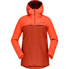 Svalbard Cotton Jacket Dam - S / Orange Alert/Rooibos Tea