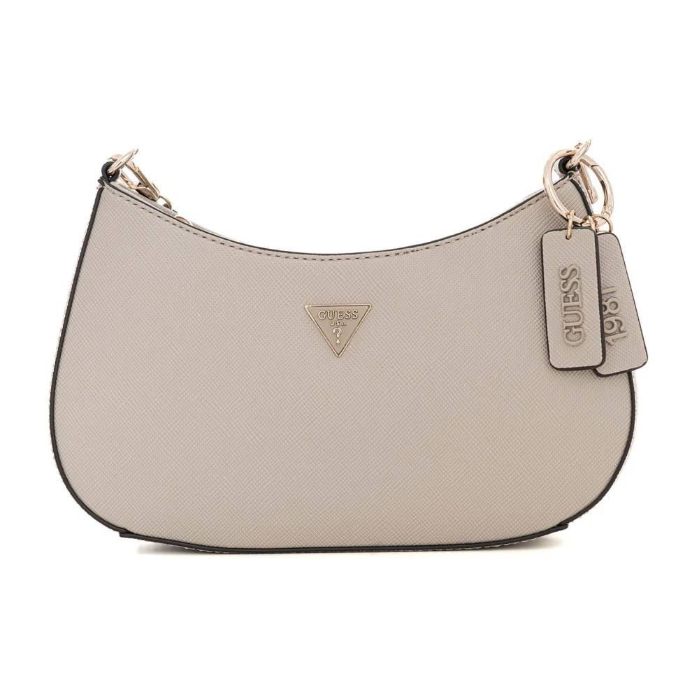 Guess Noelle II Top Zip Skuldertaske - Tasker - Dame - Grå - ONE SIZE - Uld