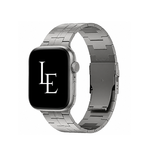 Apple Watch (38/40/SE/41/42mm) - L'Empiri™ X35 Ægte Titanium Rem - Grå