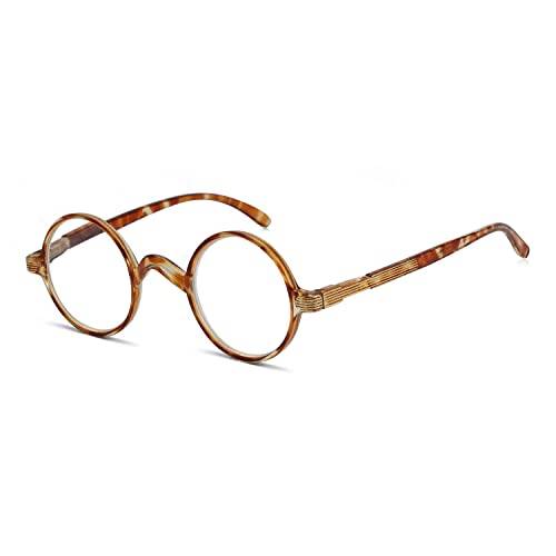 Eyekepper Runda läsglasögon som är lite stora än vintage professor ovala läsare (transparent sköldpadda, +3,50)