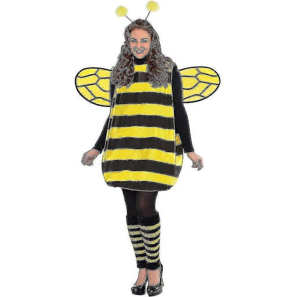 (110) Bee Costume Kit Halloween Bee Cosplay Costume Women Honey Bee Costume Accessories Halloween Honeybee Cosplay Party Favors -bc