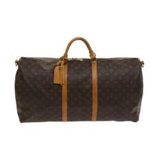 Louis Vuitton Vintage, Pre-owned, unisex, Brun, ONE SIZE, Uld, Brugt Keepall Bandouliere 55 Monogram Canvas Duffel