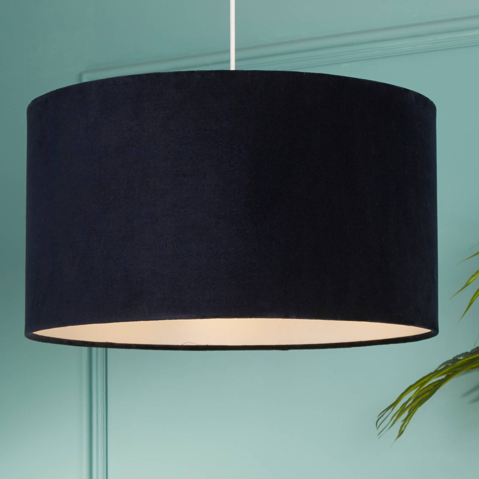 Searchlight Hänglampa Mersana, dimbar, Blå, Vardagsrum / matsal, Textil / tyger / siden, Skandinavisk, Pendellampa