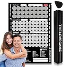 Forhandy Love Game Poster, 100 dates för skrapning idéer skrapaffisch för par Bucket List Scratch affisch par dejt nattspel för perfekt par gåva pojkvän gåva