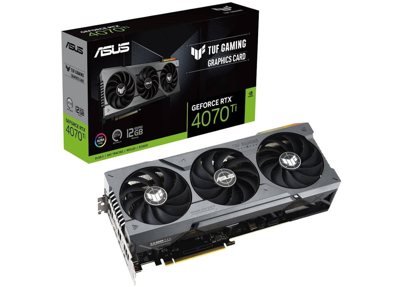 NVIDIA ASUS TUF Gaming GeForce RTX 4070 Ti 12G Graphics Card TUF-RTX4070TI-12G-GAMING - One Size (One Size)