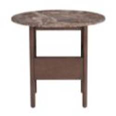 Wendelbo Collect Round Side Table Ø: 60 cm - Brown Oak/Brown Emperador Marble
