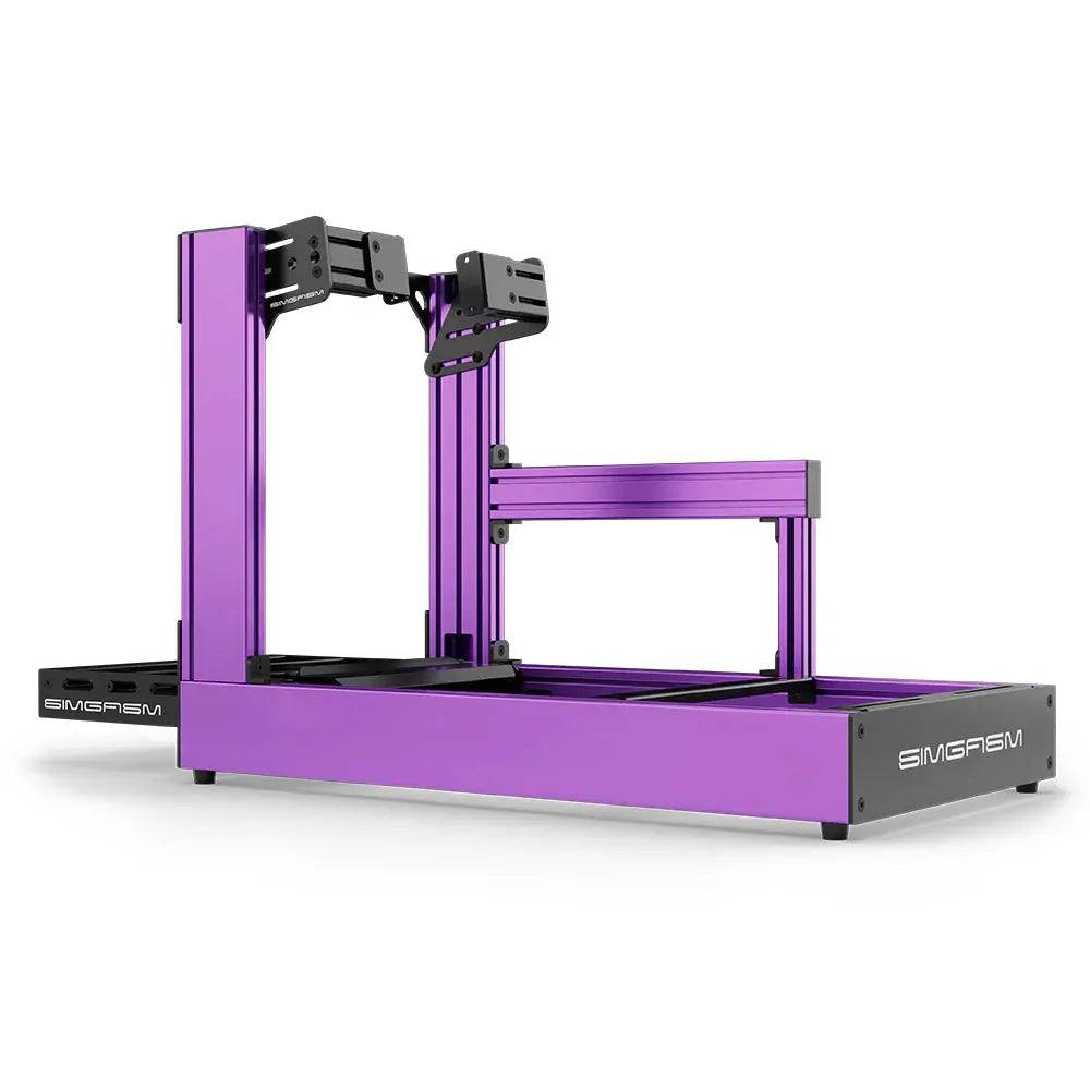 SIMGASM | Sport Aluminum Sim Racing Cockpit - Side Mount / Purple