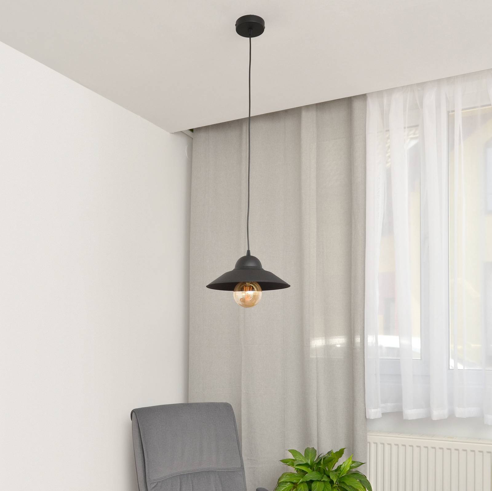 Hänglampa Sorapis HELAM, dimbar, Svart, Vardagsrum / matsal, Metall, Modern, Pendellampa