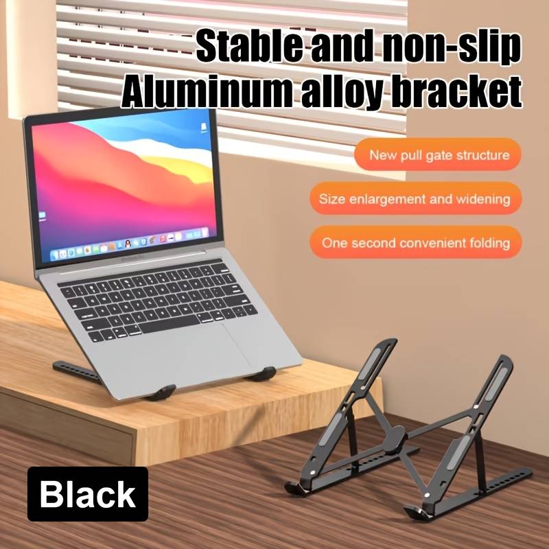 Aluminum Alloy Laptop Tablet Stand, Adjustable Foldable Portable Stand, Stable Load Bearing Stand