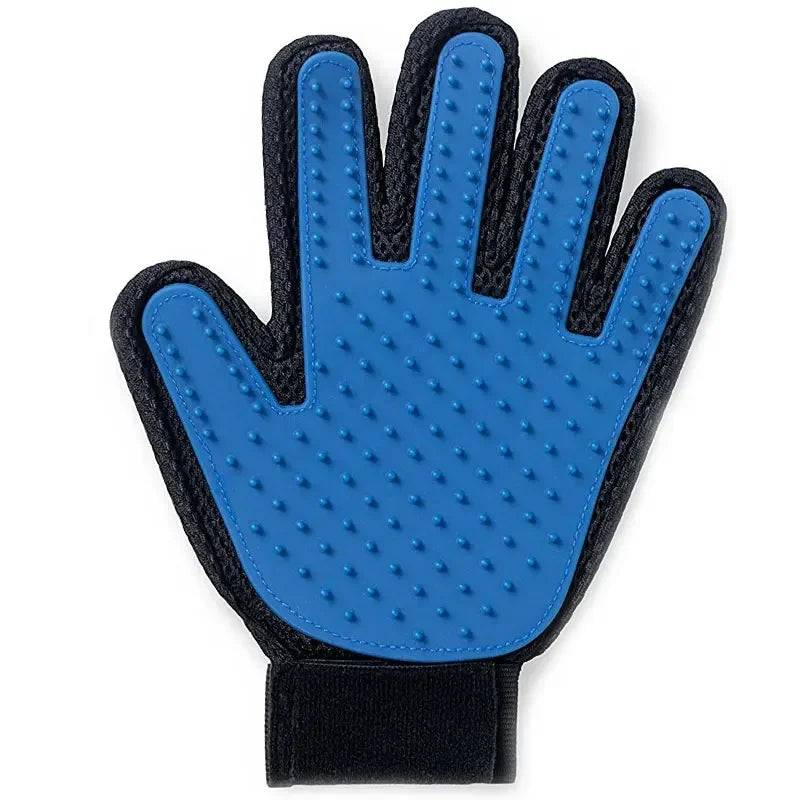 Silicone Pet Grooming Glove for Cats & Dogs - left blue / 10Pcs