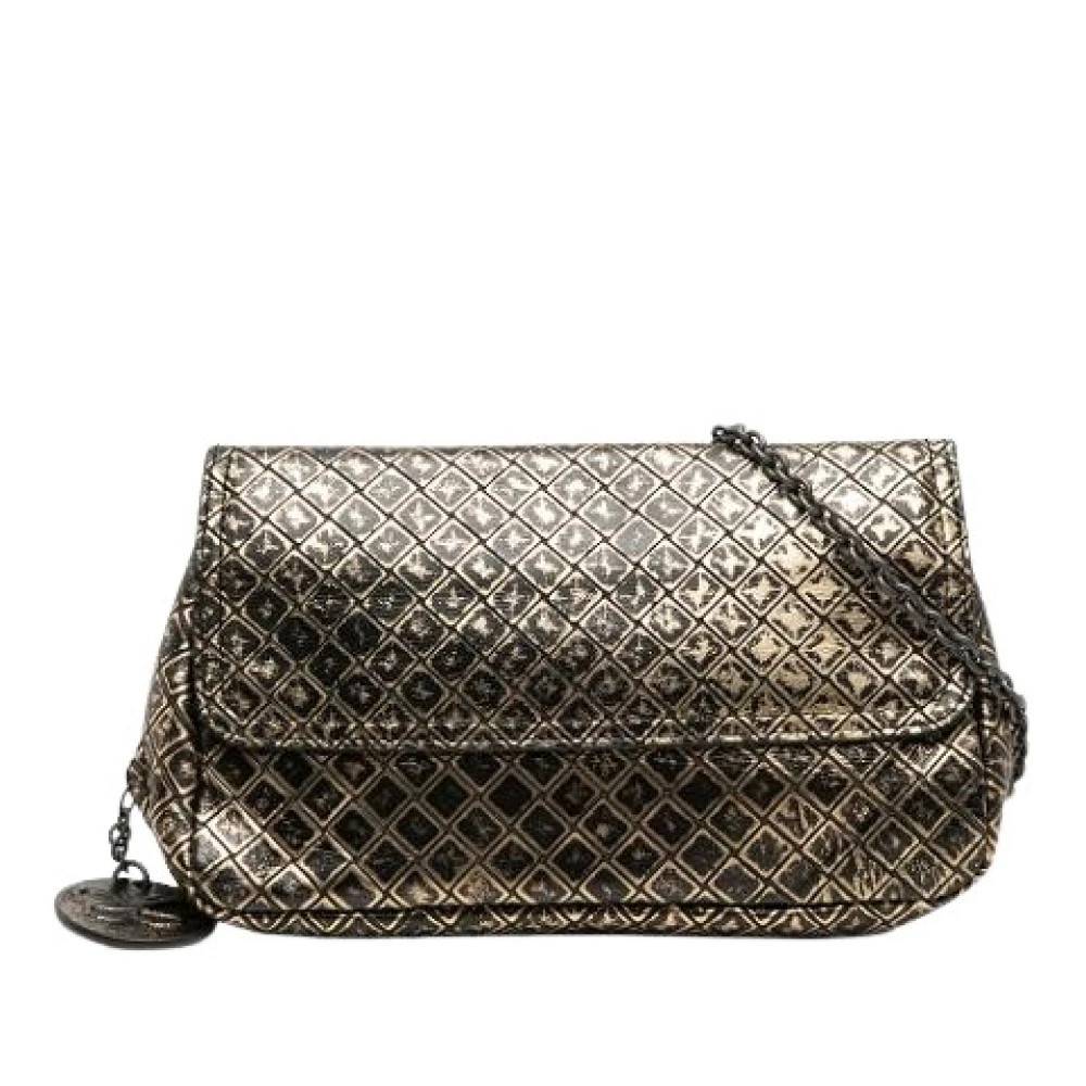 Bottega Veneta Vintage Pre-owned Leather Crossbody Bag - Vintage - Dame - Flerfarvet - ONE SIZE - Uld
