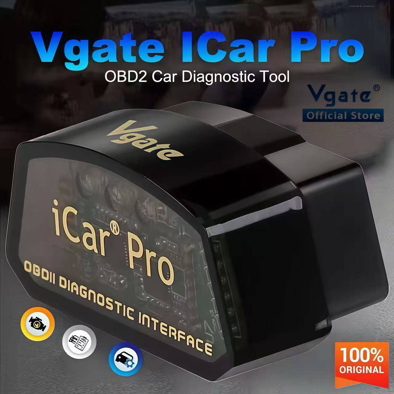 Vgate ICar Pro ELM327 OBD2 Scanner WIFI Bluetooth 4.0 for Android/iOS BT3.0 with Android Car Code Reader OBD2 Car Diagnostic Too