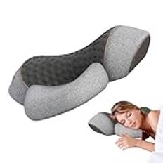 Nackmassageapparat, 3-i-1, 3-i-1 hals och axel massageapparat, massagekudde, nacksträckare, nackavslappnande för djup vävnad, sömnstöd, 41 x 27,8 cm