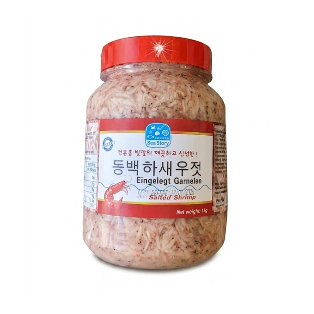 Premium Saeu-Jeot /Koreanske Fermenterede Saltede Rejer 1kg Sea Story