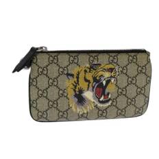 Gucci Vintage, Pre-owned, Dame, Beige, ONE SIZE, Tyl, Pre-owned Laeder pouches - ONE Size