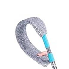 Dammtrasa infällbar dammtrasa för hushållsapparater, mikrofiberdammvippa, dammborste med förlängningsstång (91,4 till 124,9 cm), rengöringsdammvippa för sängar, (grå, en storlek)