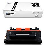 3 x Eurotone renoverad toner för HP LaserJet Managed M 506 dnm xm ersätter CF287A 87A svart