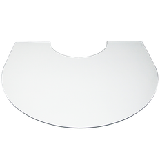 Morsø glasgulvplade halvcirkel flytbar til 7300/7400 serien 89 x 72 cm