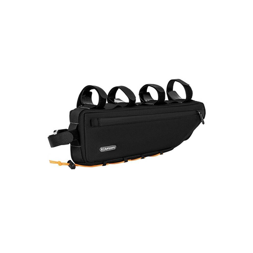 RZAHUAHU Bike Frame Storage Bag 3L Rainproof Top Tube Bag Adjustable Straps Organizer Bike Triangle Frame Bag
