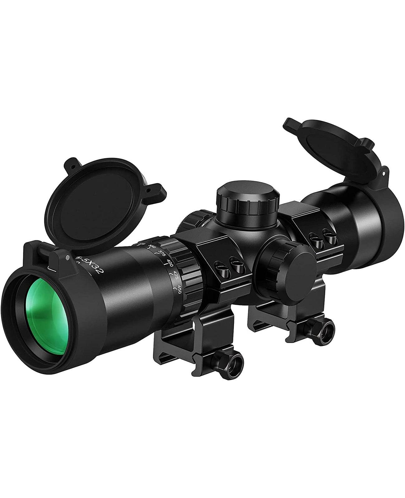 EZshoot 1.5-5x32 Red Green Illuminated Crossbow Scope for Hunting