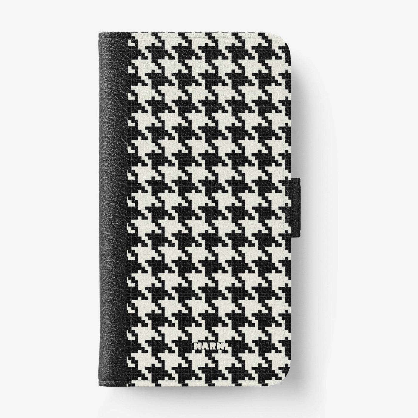 Plånboksfodral Samsung Galaxy S25 Ultra – Houndstooth – Black & White – Med Kortfack | NARN