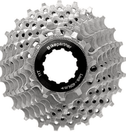 Sampak Bikepartner 8sp 11-25t Road med KMC X8 1/2x3/32" sølv/grå 114 led kæde 11-13-15-17-19-21-23-25t.